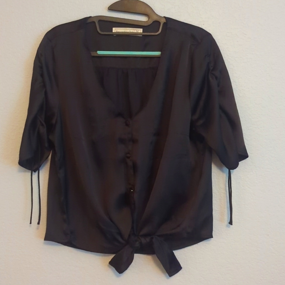 Abercrombie & Fitch Button Down Tie Front Shirt - image 1